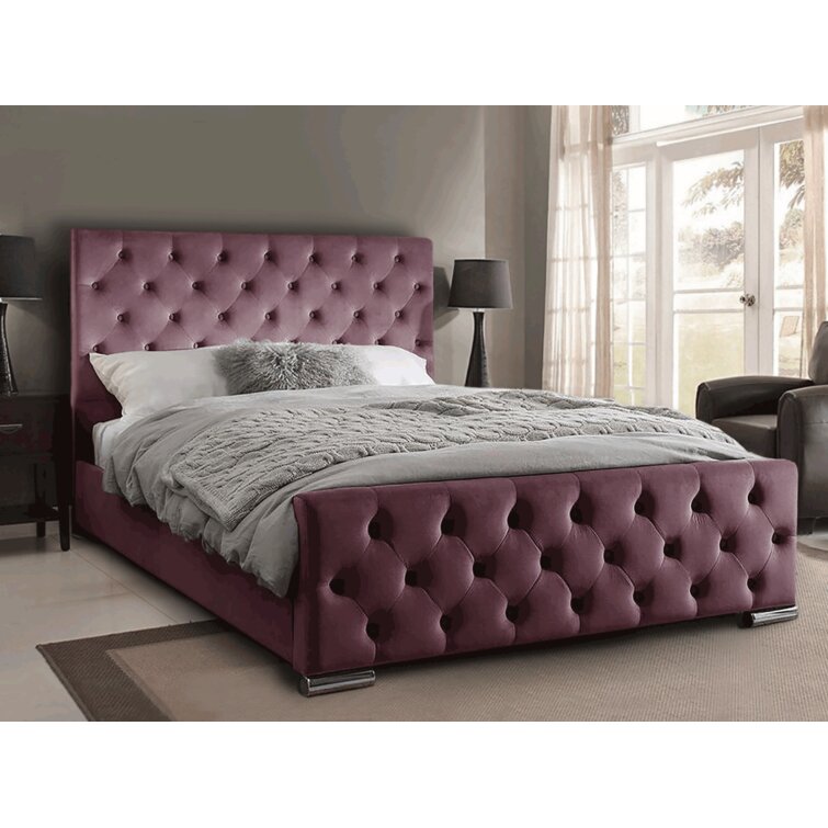 Wayfair pink deals upholstered bed